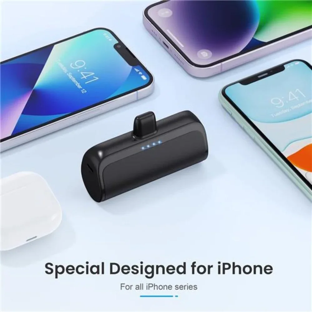 Mini Portable Charger Power Bank for iPhone,5200mAh Fast Charging iPhone